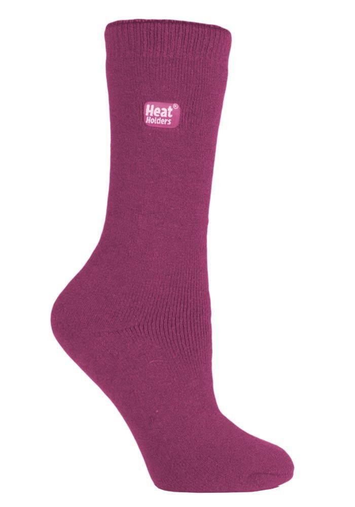 Heat Holders Lite 3 Paar Multipack Damen-Thermosocken für den Winter | Dünne und warme Socken für Anzugsocken Deep Fuchsia