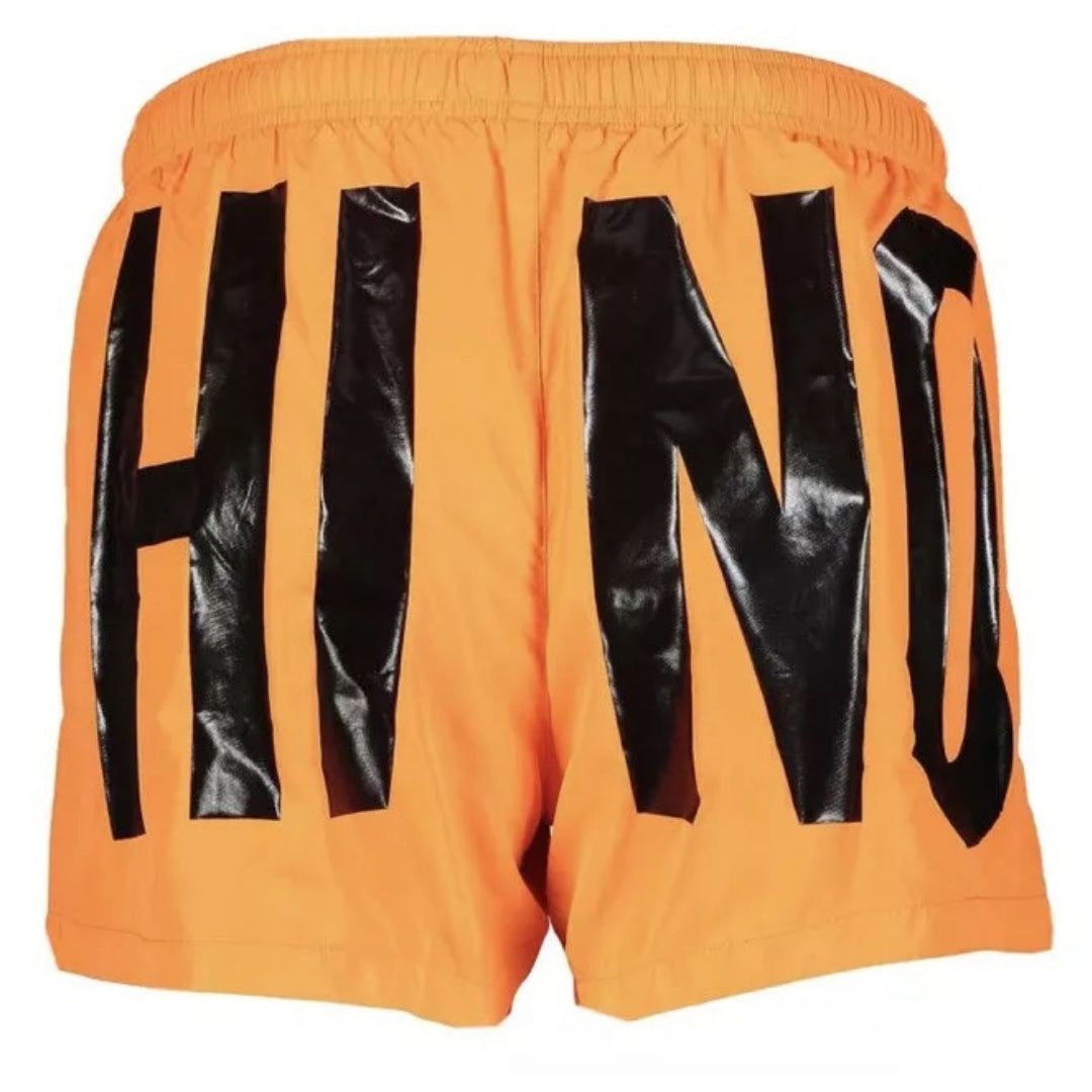 Badeshorts mit markantem Logo-Print