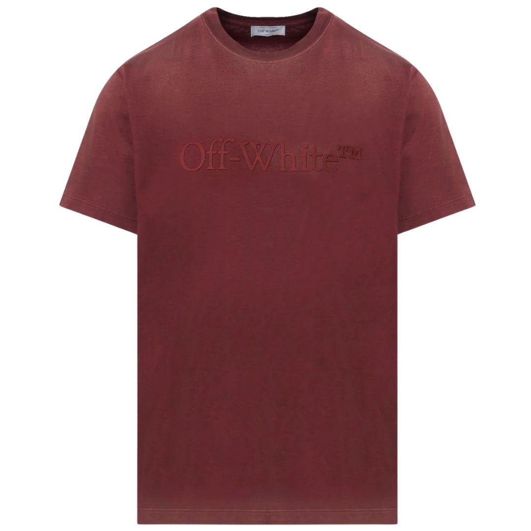 Off-White Slim T-Shirt mit Logo-Stickerei