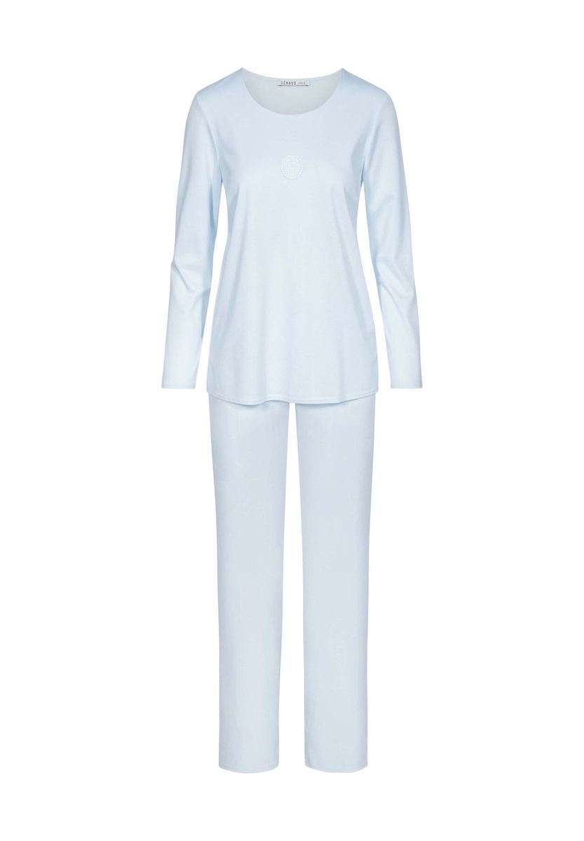 Klassisches Baumwoll-Pyjama-Set Langarm