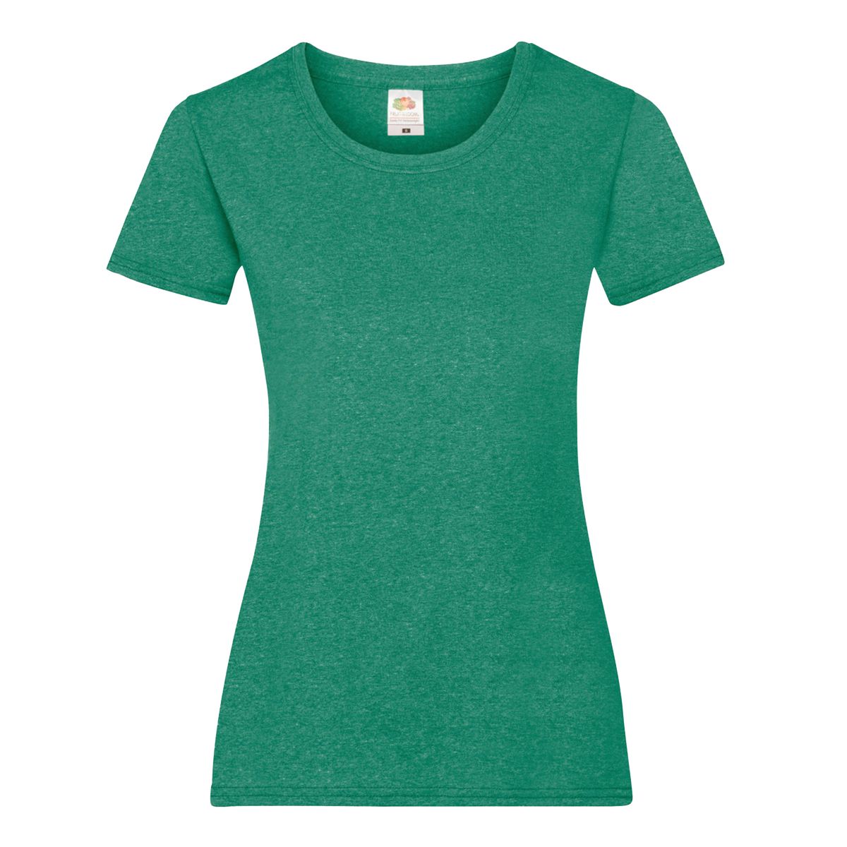 Feminines meliertes Baumwoll-T-Shirt