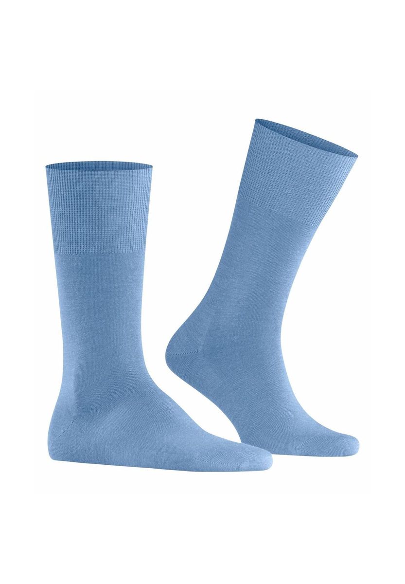 FALKE Herren Socken - Airport, Kurzstrumpf, Freizeit- und Business-Socken, Unifarben, blau, 47-48