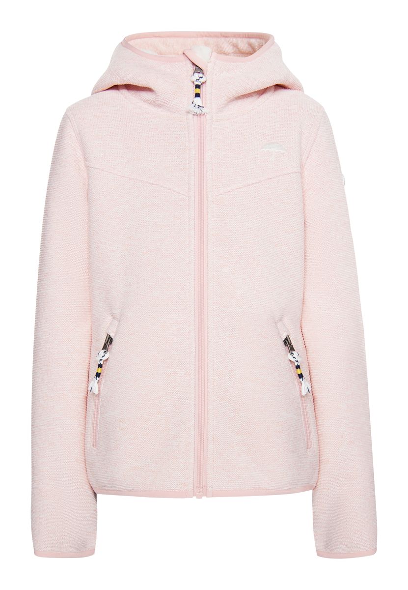 Strukturierte Fleecejacke mit Kapuze