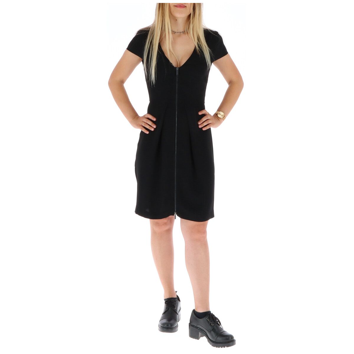 Armani Exchange Damen Schwarzes Kleid