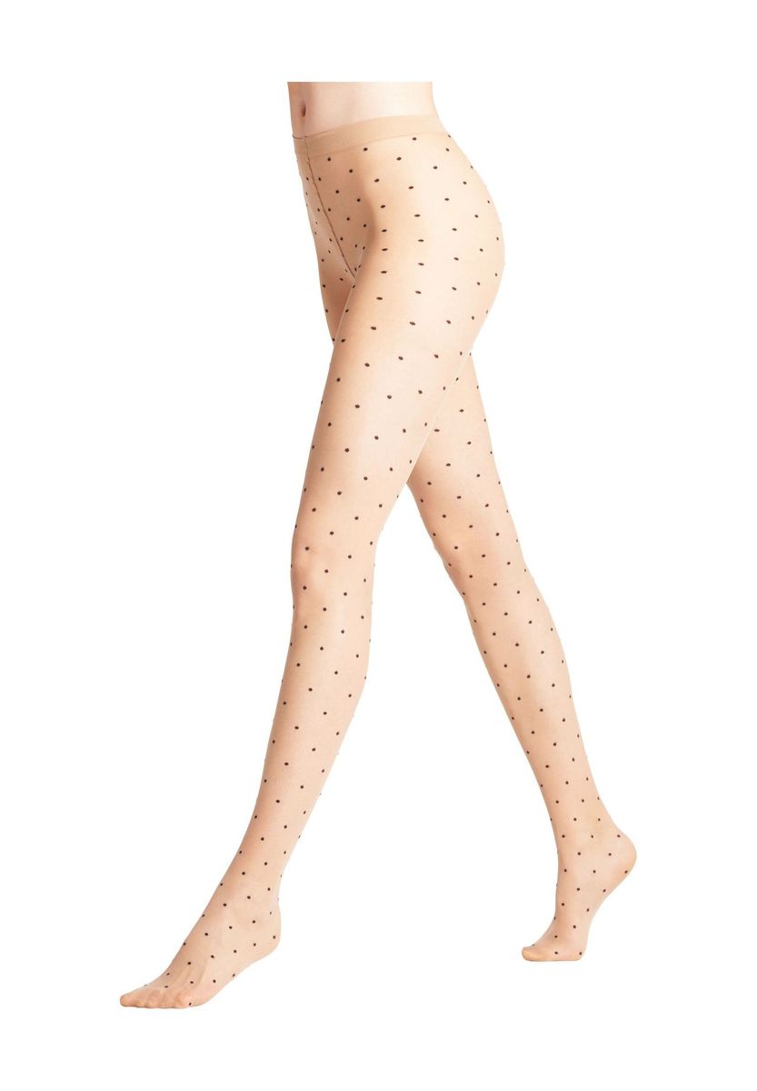 Transparente Strumpfhose mit Polka Dots
