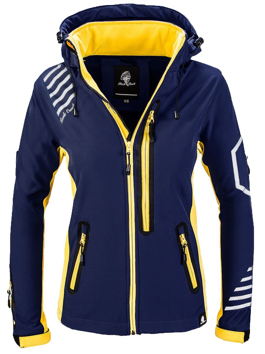 Farbblock Softshell Windbreaker Jacke