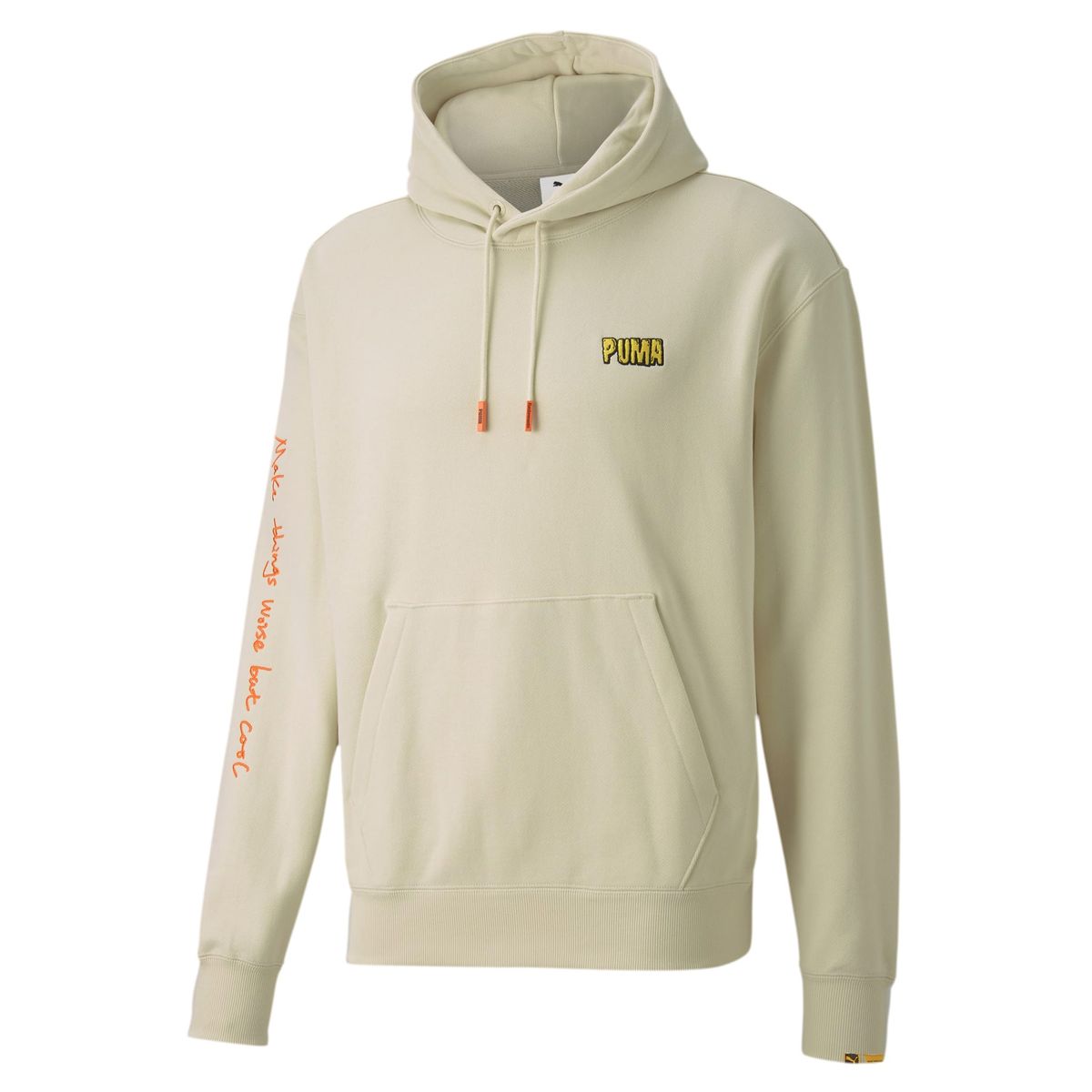 Lässiger Creme Hoodie mit Grafikprint