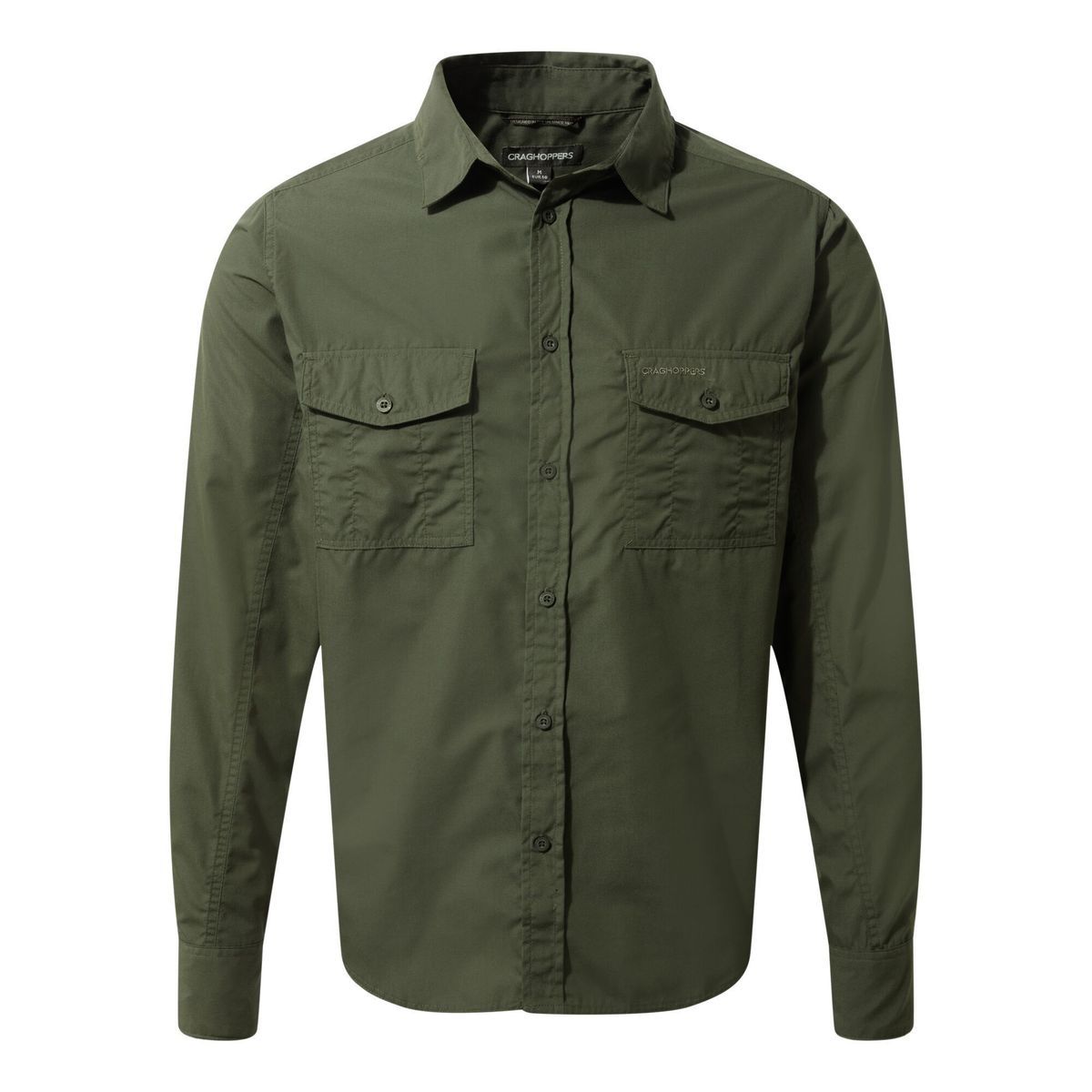 Craghoppers Mens Kiwi Langarmhemd (Zederngrün)