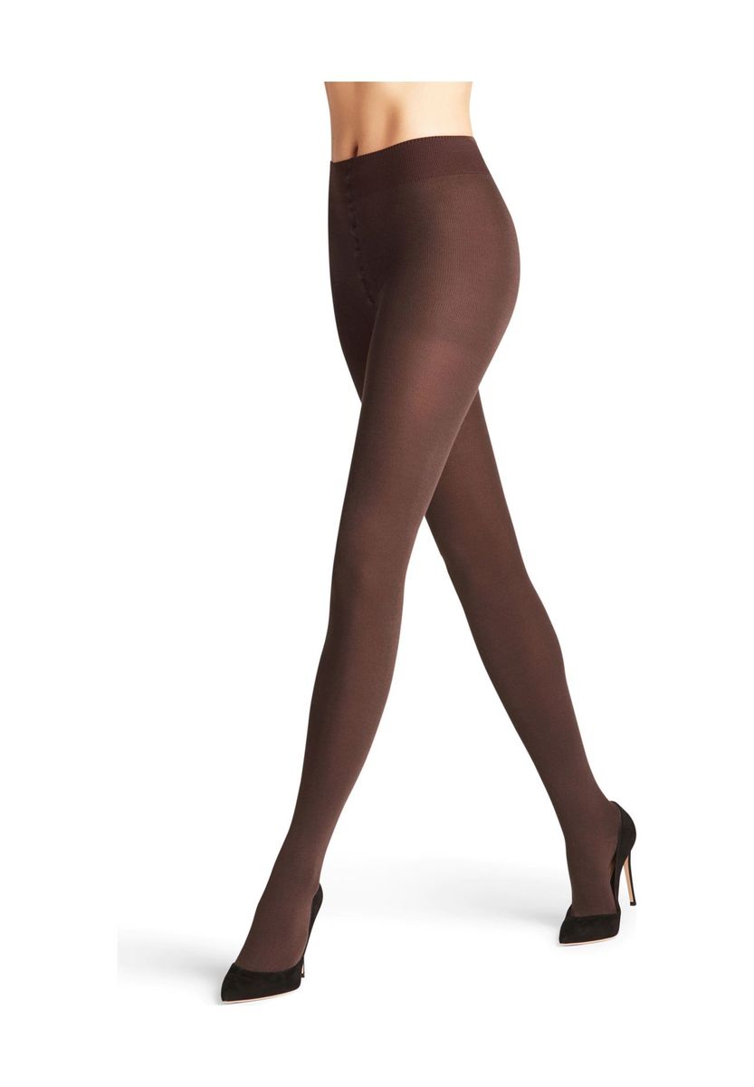 Bequeme Strumpfhose aus braunem Baumwollmischgewebe