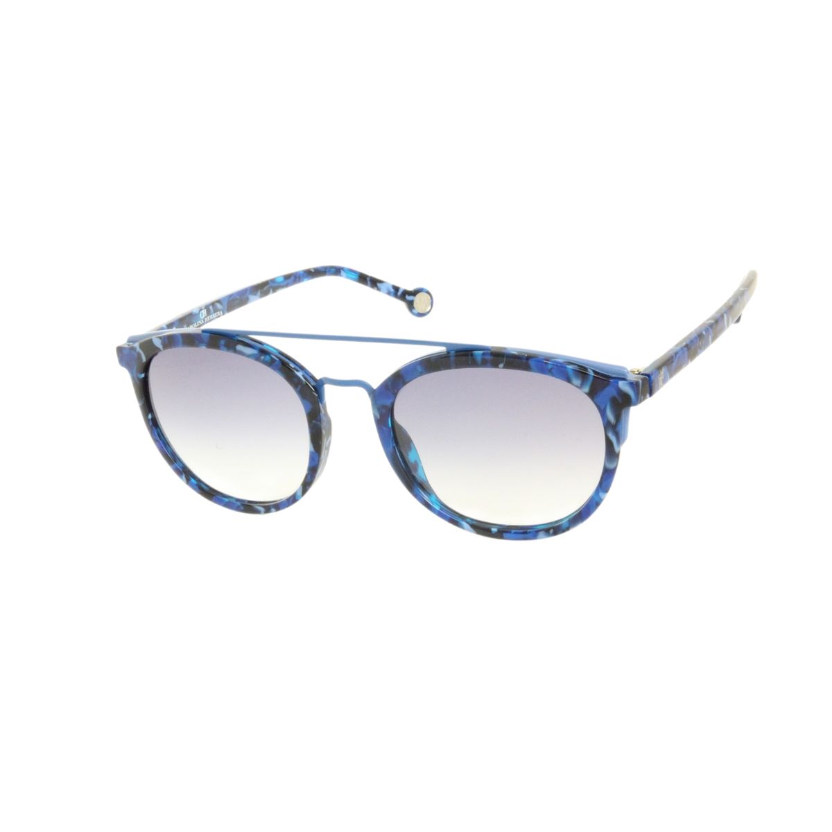Runde Sonnenbrille mit Schildpattmuster