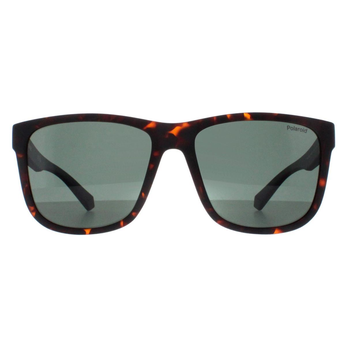 Quadratische polarisierte Sonnenbrille mit Havanna-Rahmen