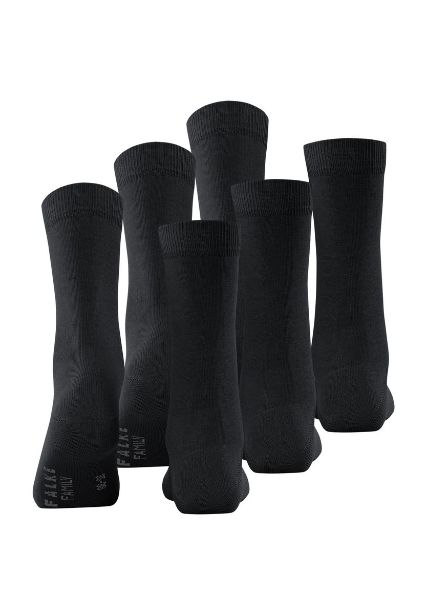 Klassische schwarze Baumwollmischsocken 3er-Pack