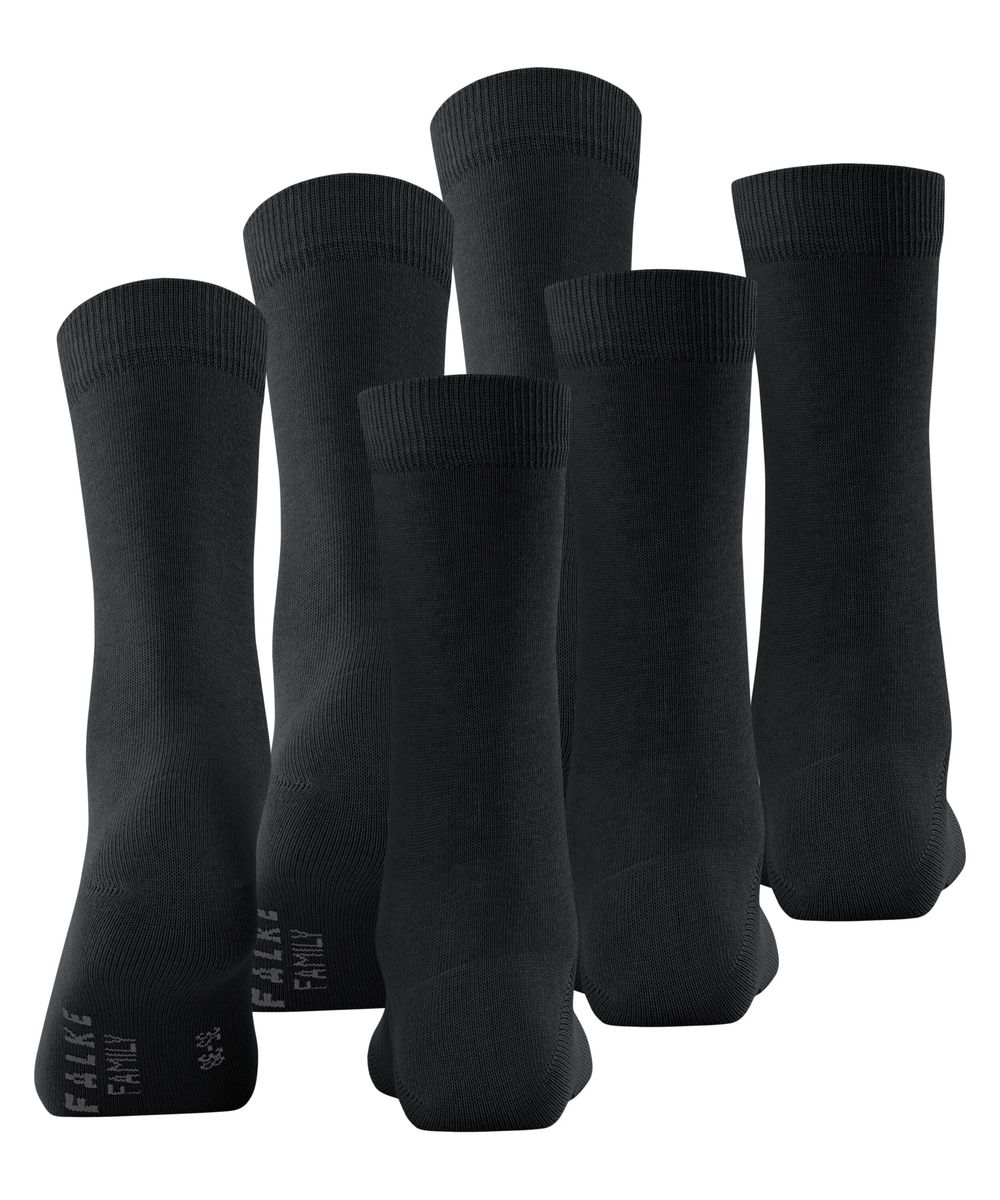Klassische schwarze Baumwollmischsocken 3er-Pack
