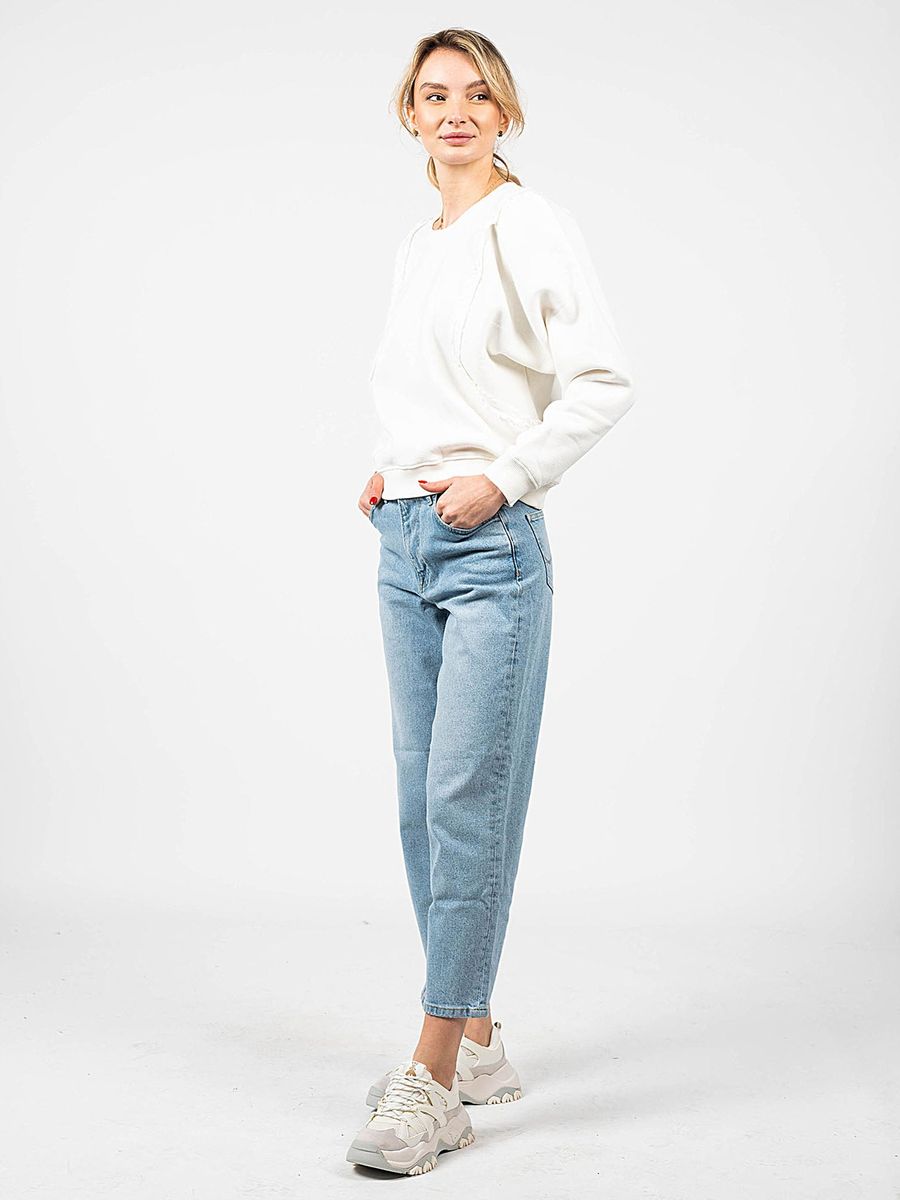 Off-White Sweatshirt mit lockerer Passform