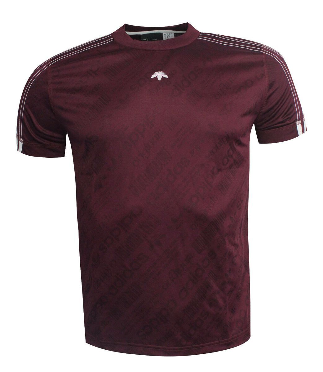 Herren Burgunder T-Shirt mit Logo-Print