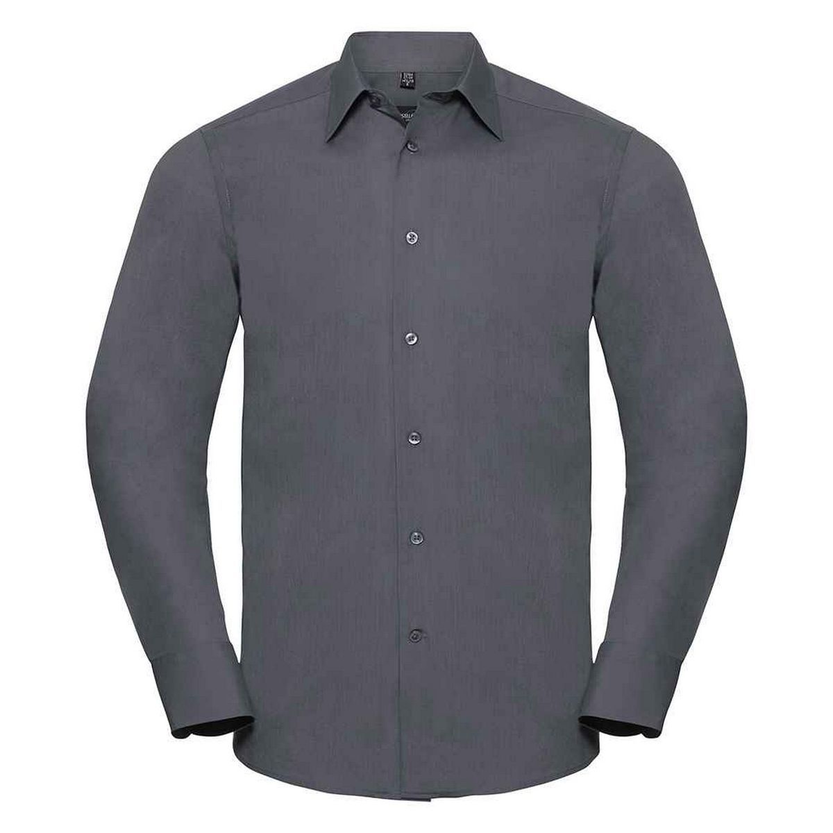 Russell Collection - Hemd für Herren Langärmlig (Grau)