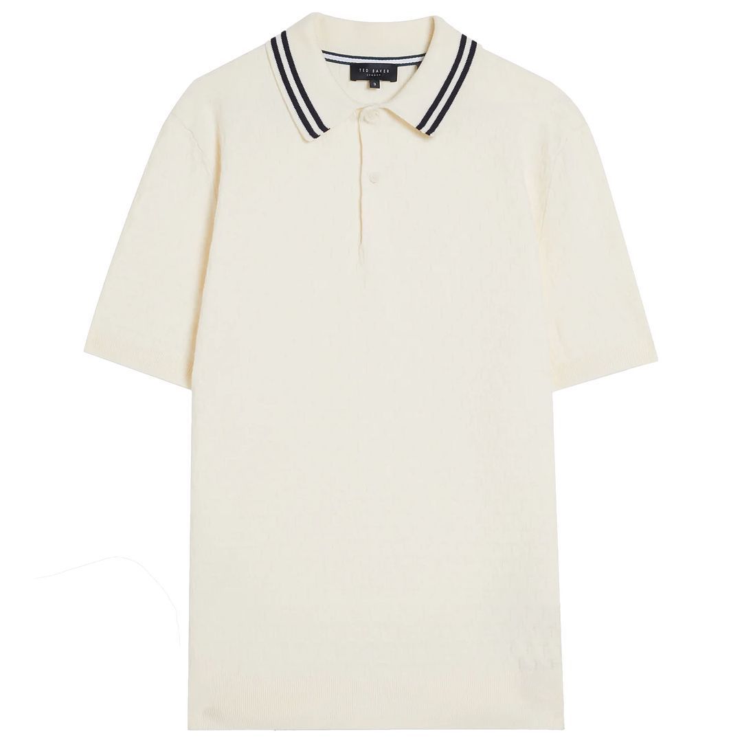 Herren Strick Polo Shirt mit Struktur