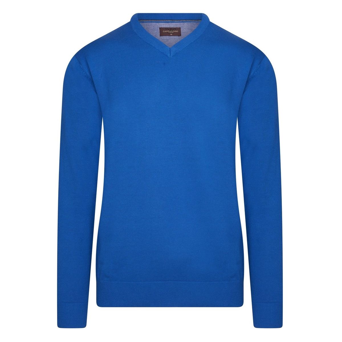 Klassischer Strickpullover mit V-Ausschnitt