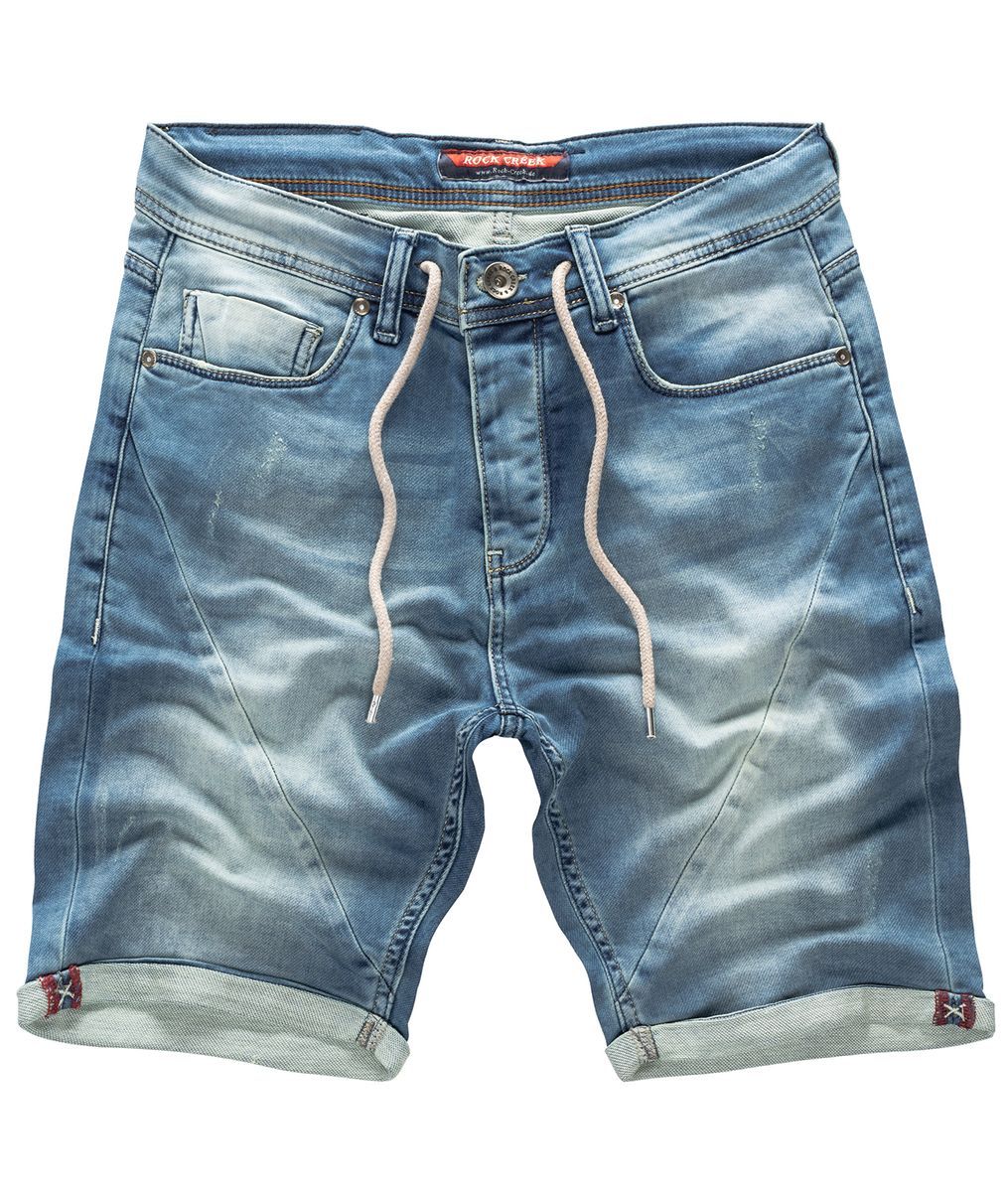Hellblaue Denim Bermuda Shorts