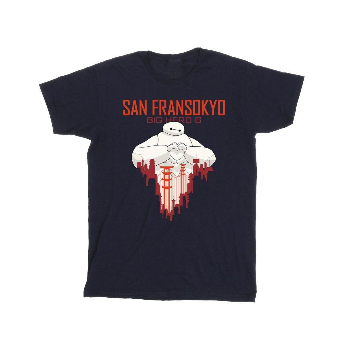 Disney - "Big Hero 6 San Fransokyo" T-Shirt für Herren (Marineblau)