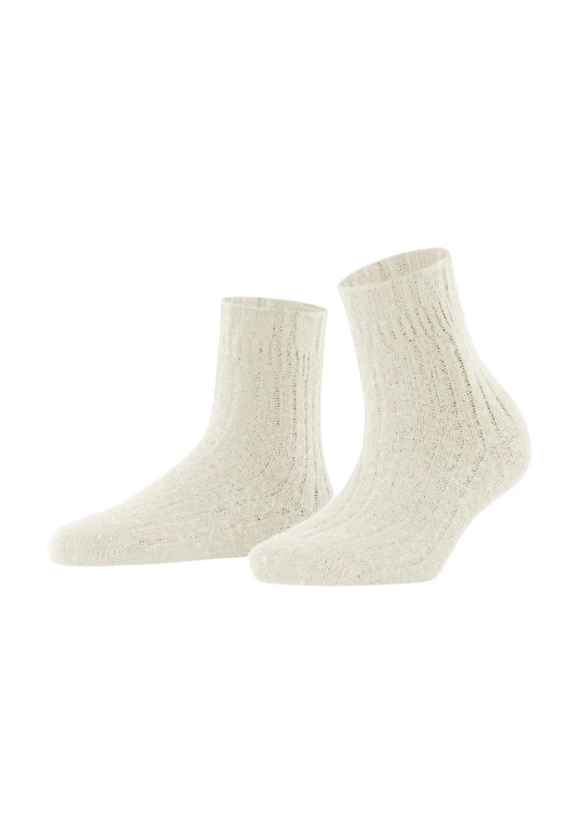 FALKE Bedsock Socken, Wolle & Kaschmir-Anteil für Damen, weiß, 35-38