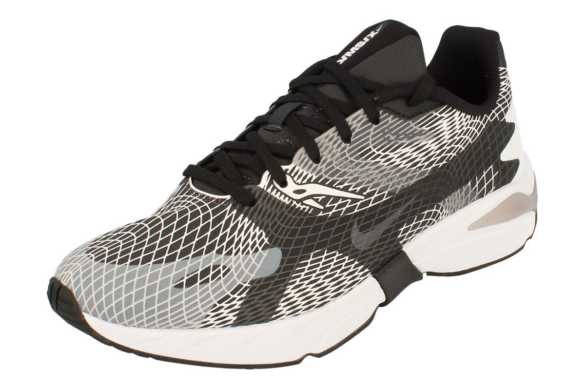 Grauer Herren Laufschuh mit Muster