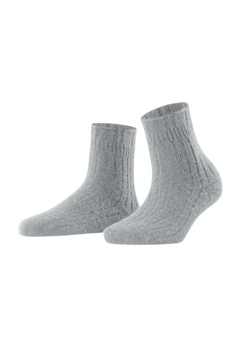 FALKE Bedsock Socken, Wolle & Kaschmir-Anteil für Damen, grau, 35-38