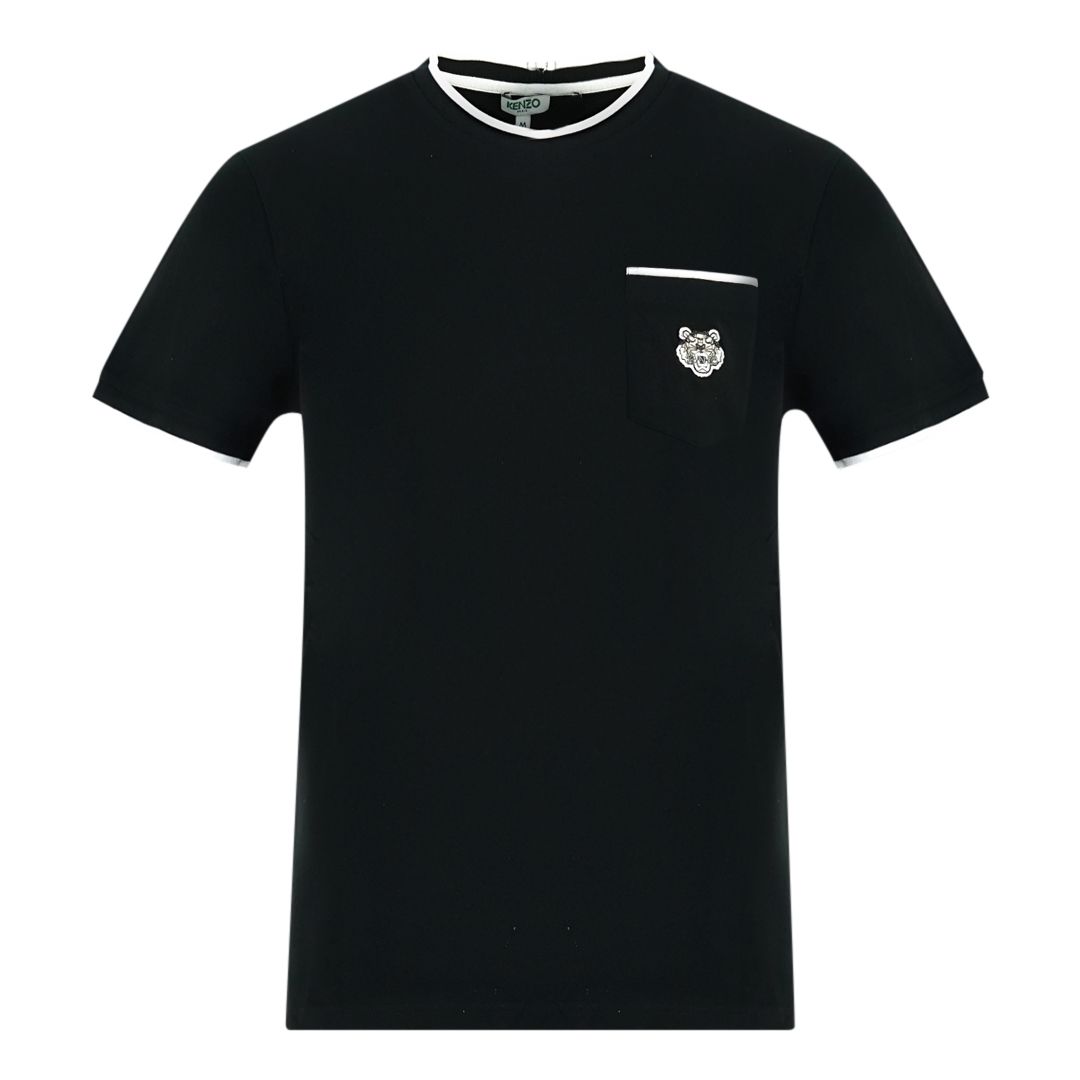Modernes Baumwoll-T-Shirt mit Logo-Tasche