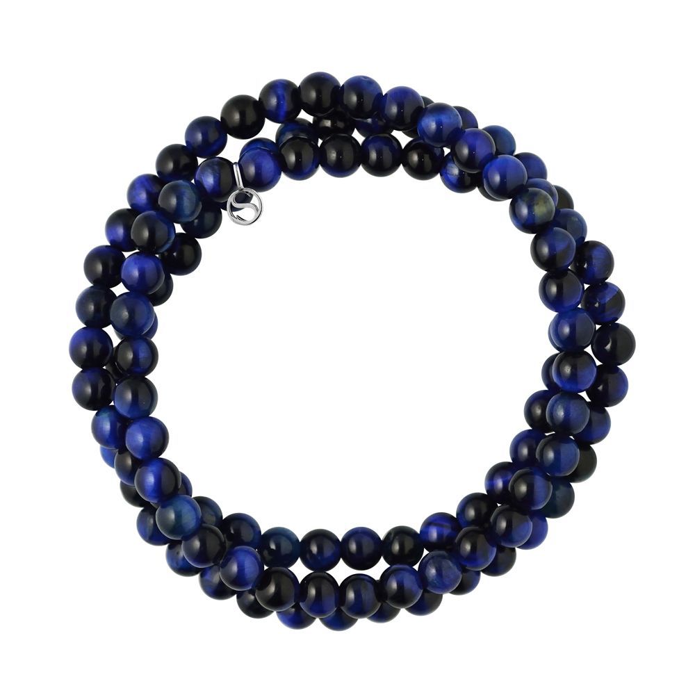Wickelarmband mit Falkenauge Perlen