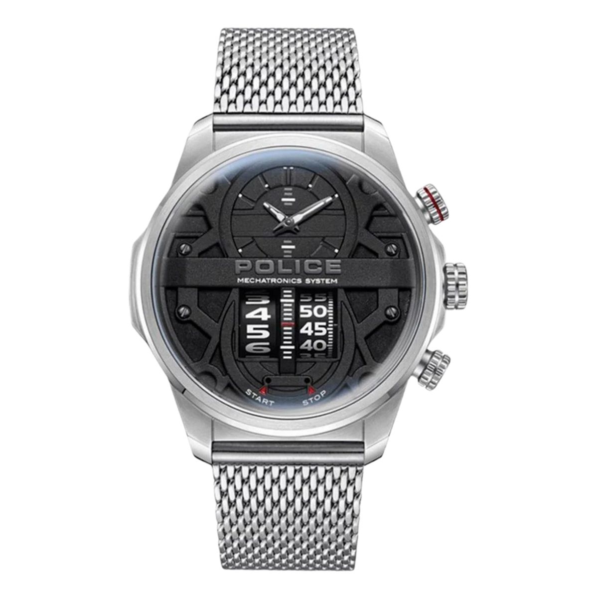 Herrenuhr Silberfarben Analog Mechatronisch