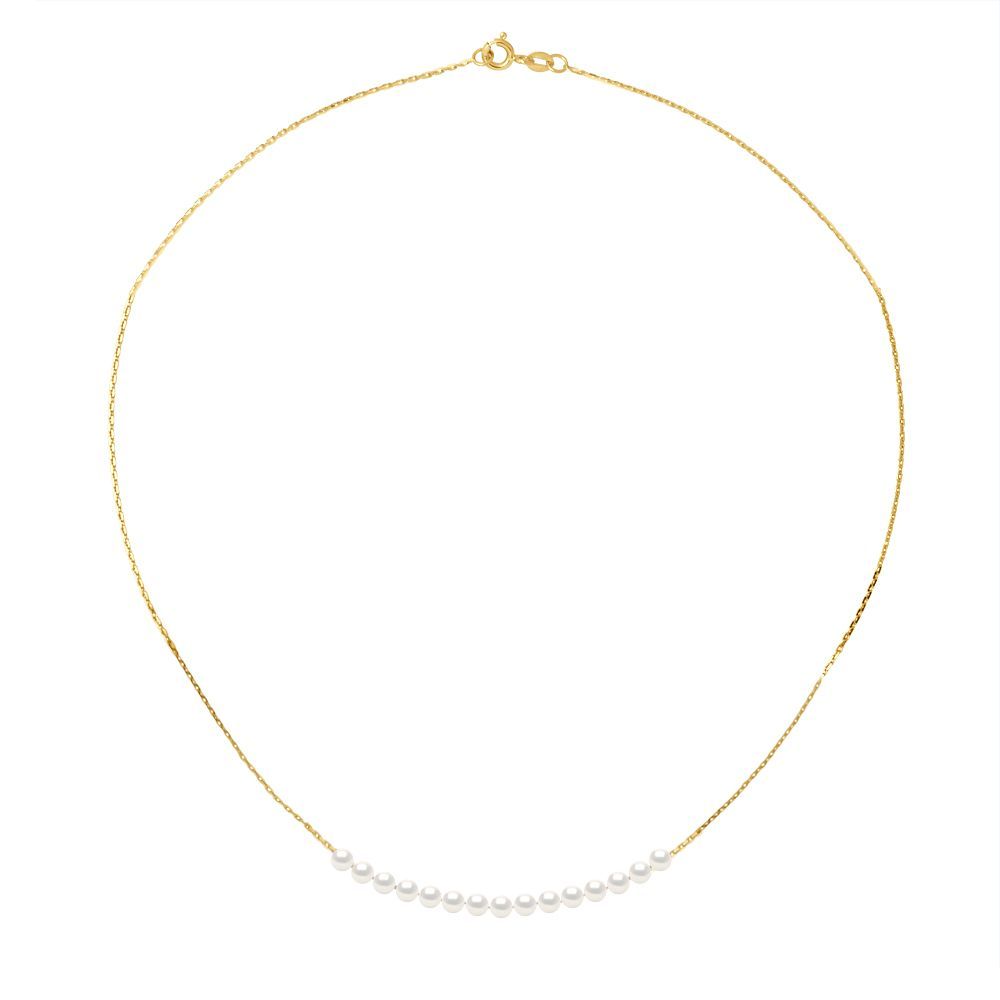 Elegante Perlen-Bar Goldkette