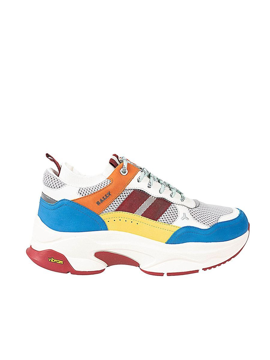 Farbenfroher, klobiger Sneaker mit Vibram-Sohle