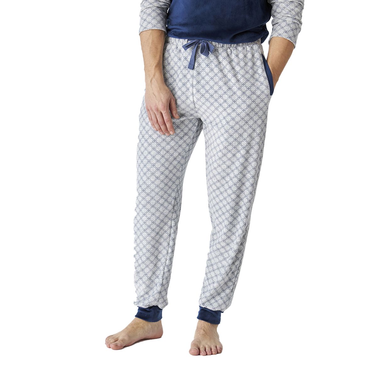 Kontrast-Raglan Lounge-Set aus Samt