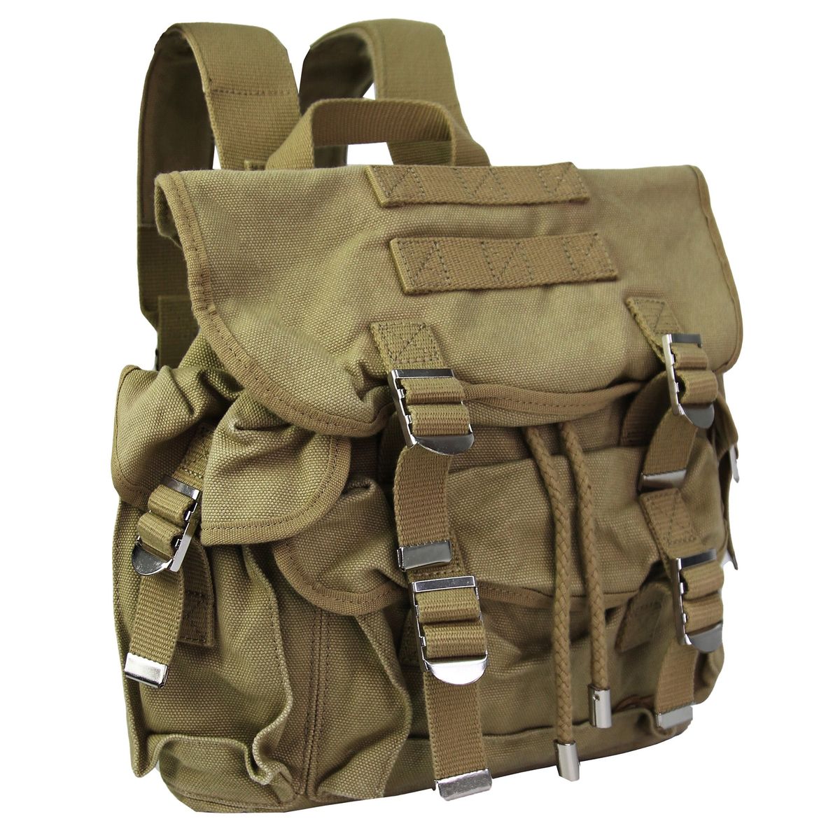 Utility Canvas-Rucksack mit Schnallen