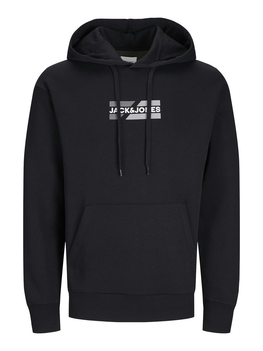Schwarzer Herren-Hoodie mit Grafikdruck
