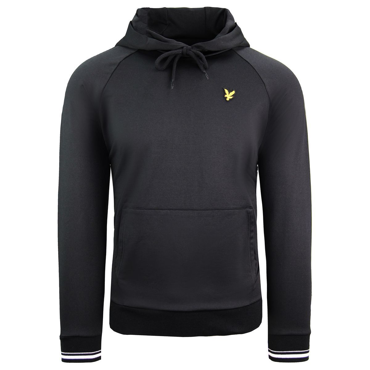 Herren Schwarzer Trikot-Hoodie mit Logo