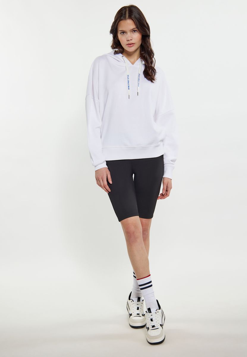 Relaxter Kapuzenpullover aus Frottee