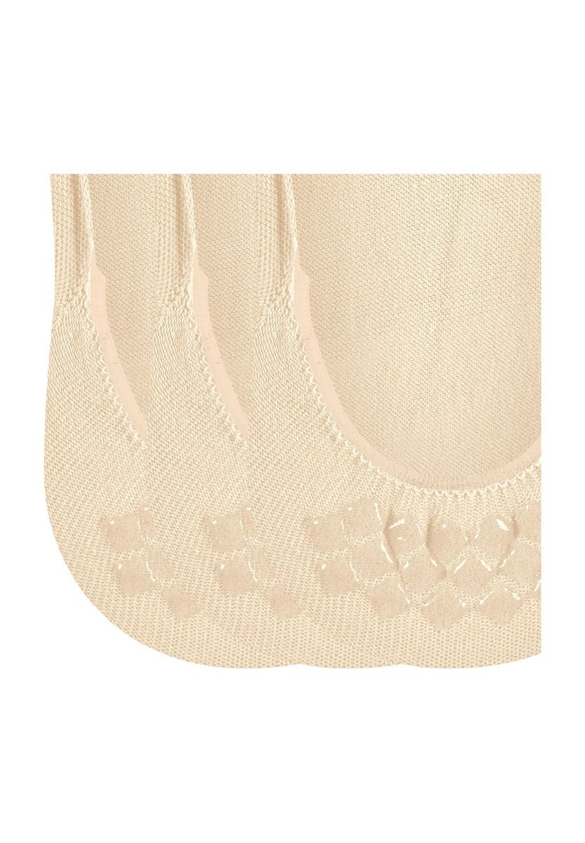 Beige verstärkte Baumwollmischung Füßlinge