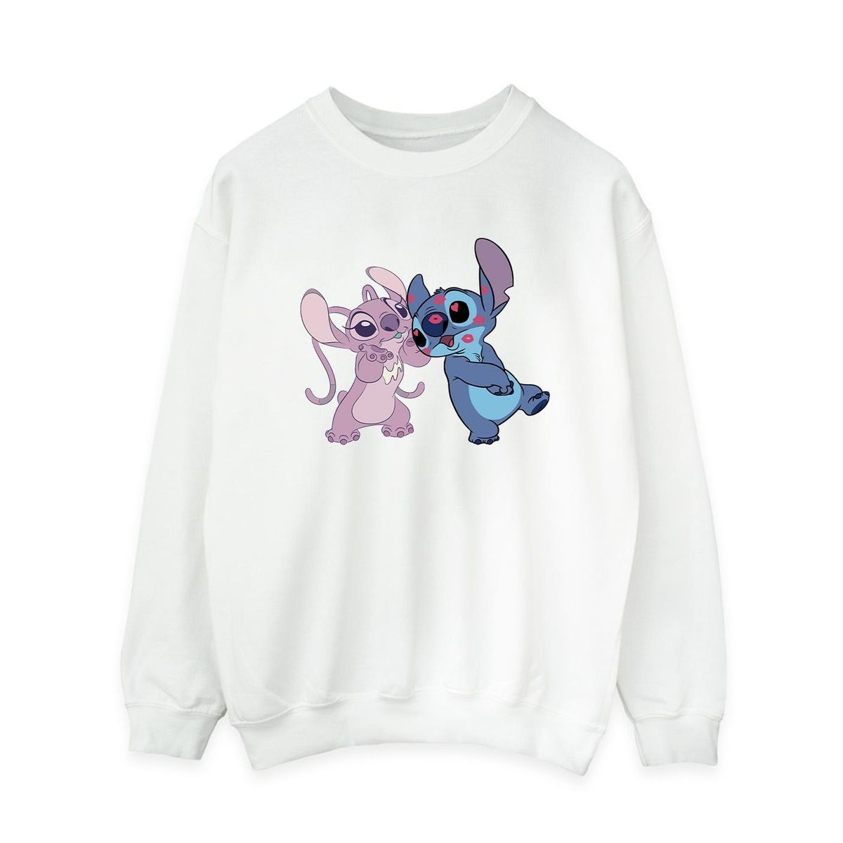 Disney Stitch Küsse Weißes Sweatshirt
