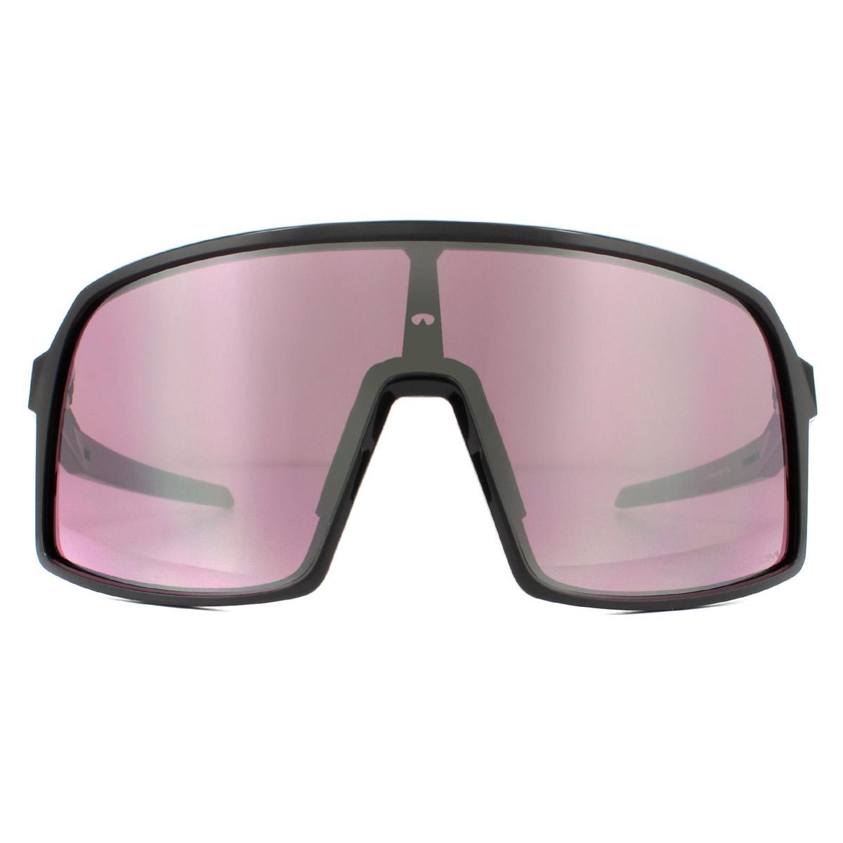 Schwarz gerahmte Schild Sonnenbrille mit rosa Glas
