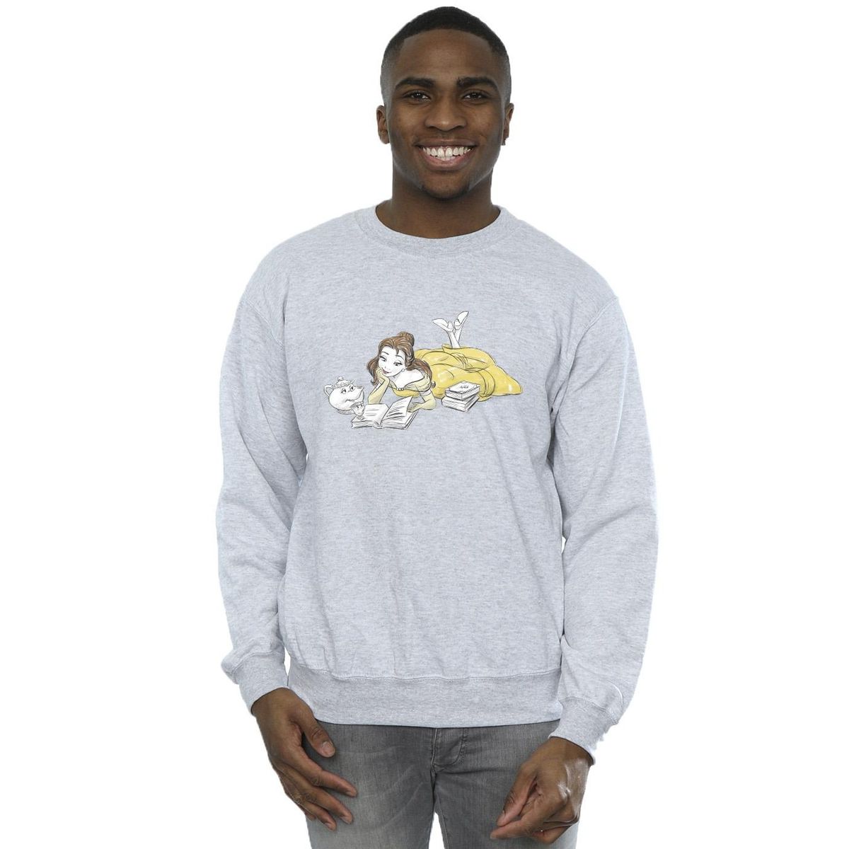 Sweatshirt mit Belle Lese-Grafik