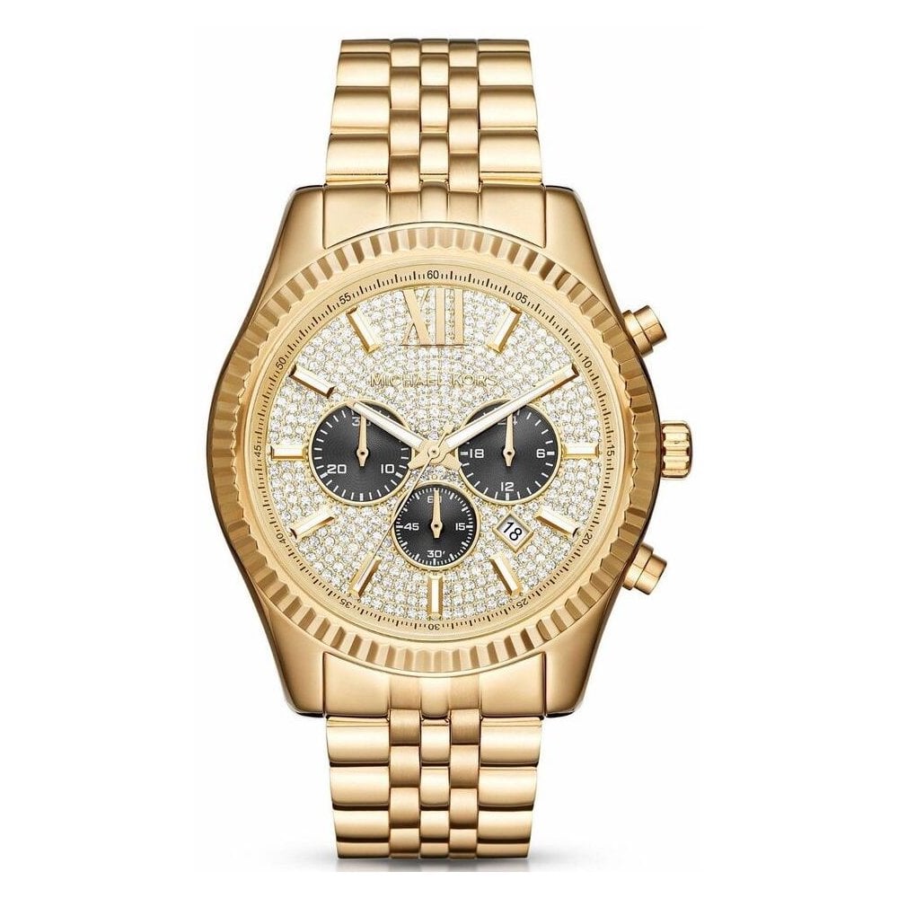 Herren Goldfarbene Lexington Chronograph Uhr