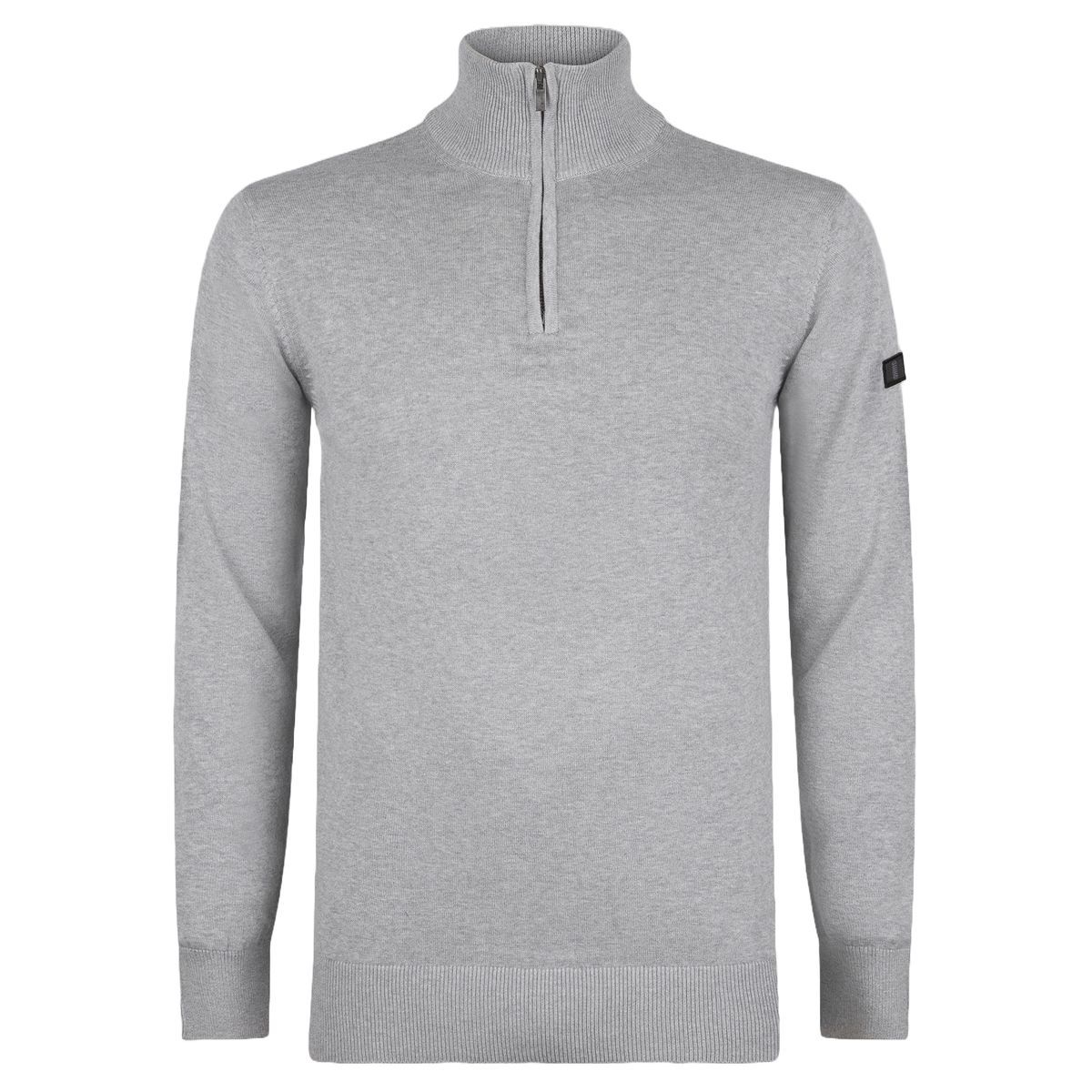 Herren Baumwollstrick Half-Zip Pullover