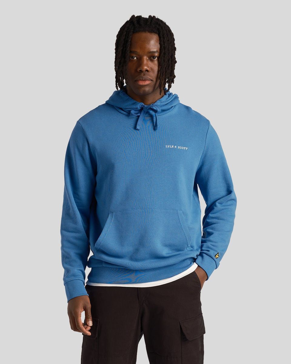 Klassischer Loopback-Kapuzenpullover für Herren mit Stickerei