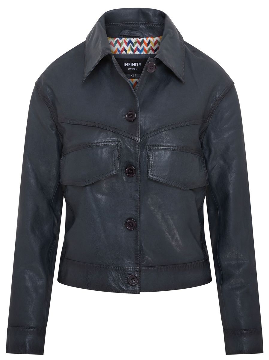 Damen-Retro-Biker-Lederjacke