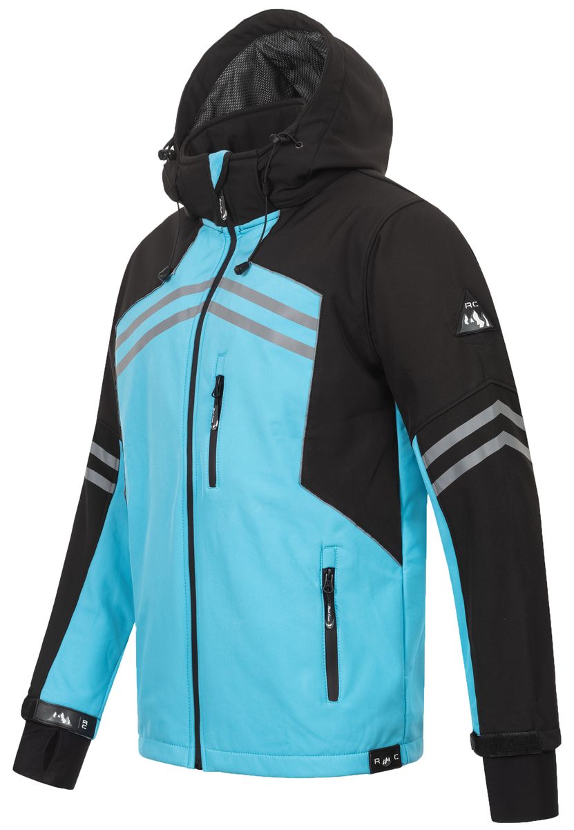 Sportliche Softshelljacke mit Reflexstreifen