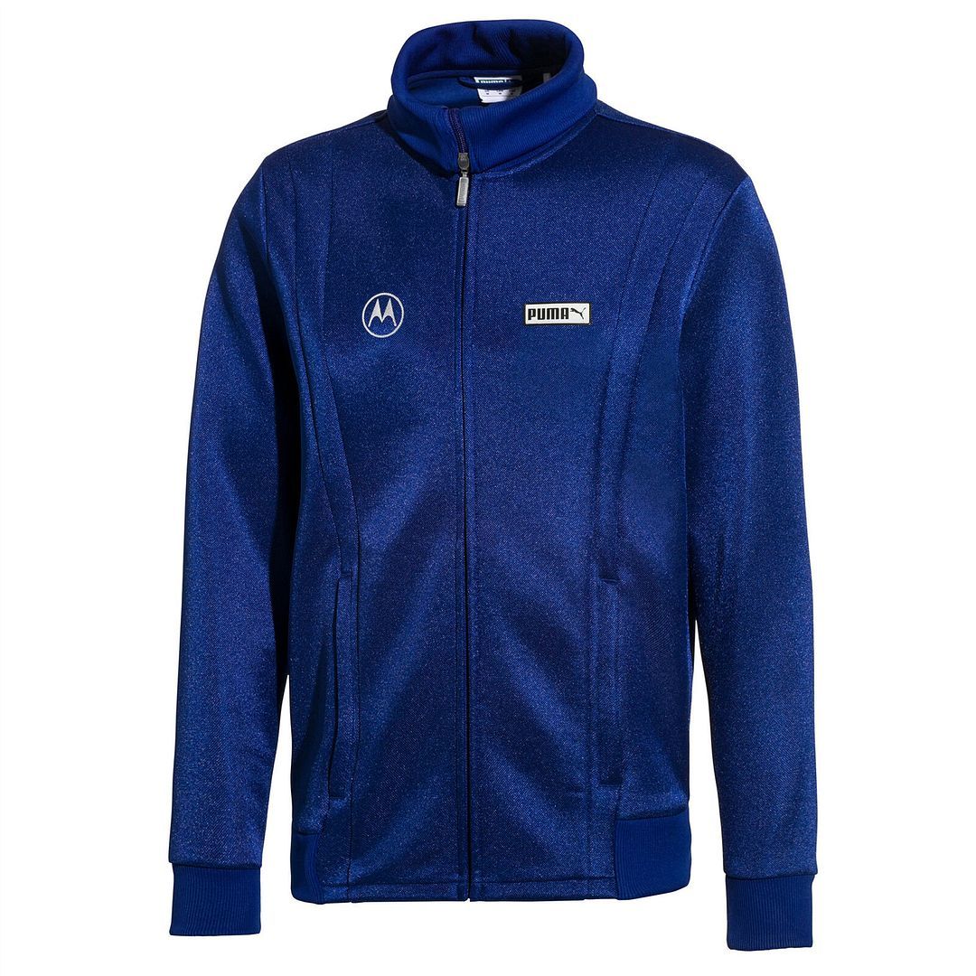 Herren Blaue Trainingsjacke mit Logos