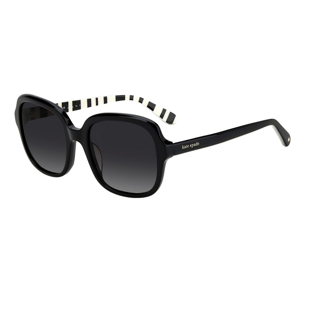 Chicke quadratische Sonnenbrille mit Streifendetail