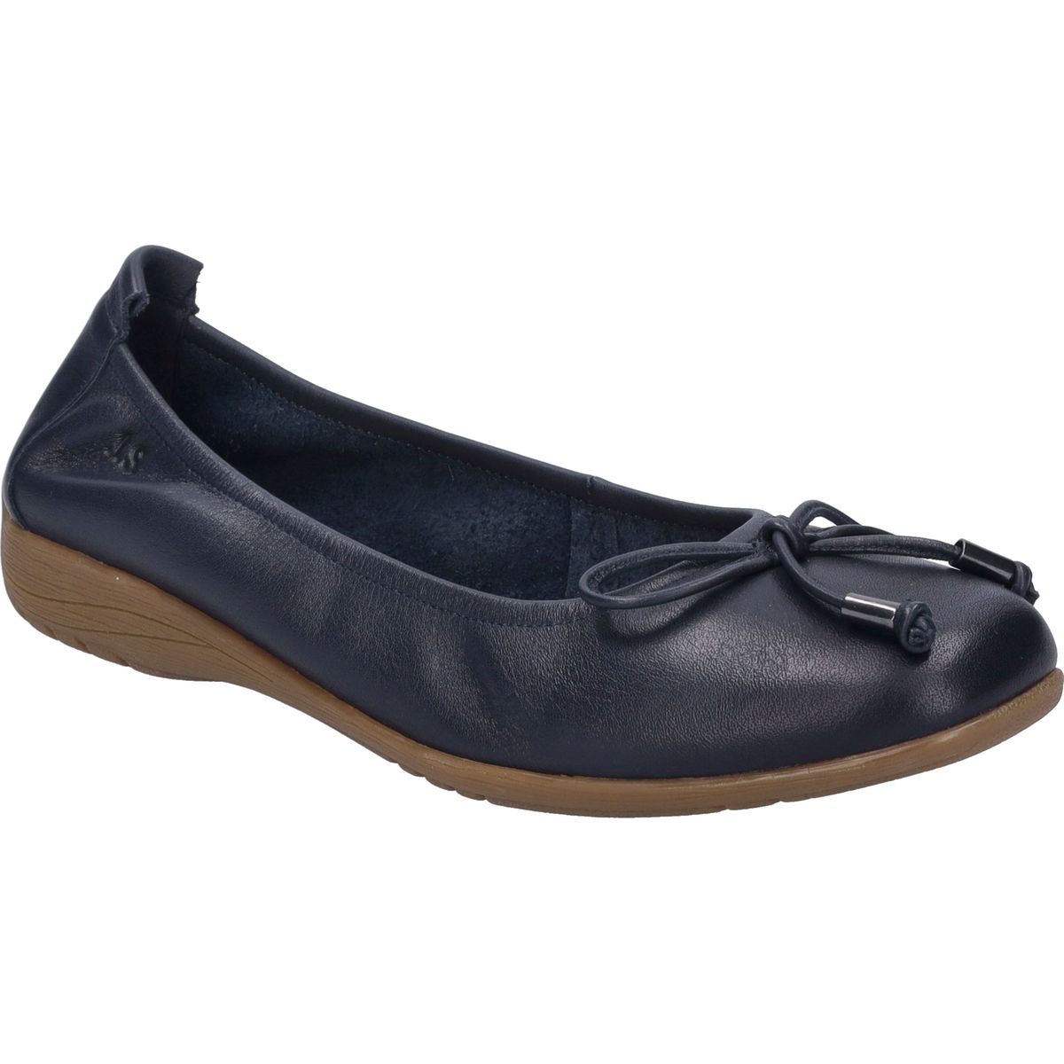 Elegante Lederballerina mit Schleife