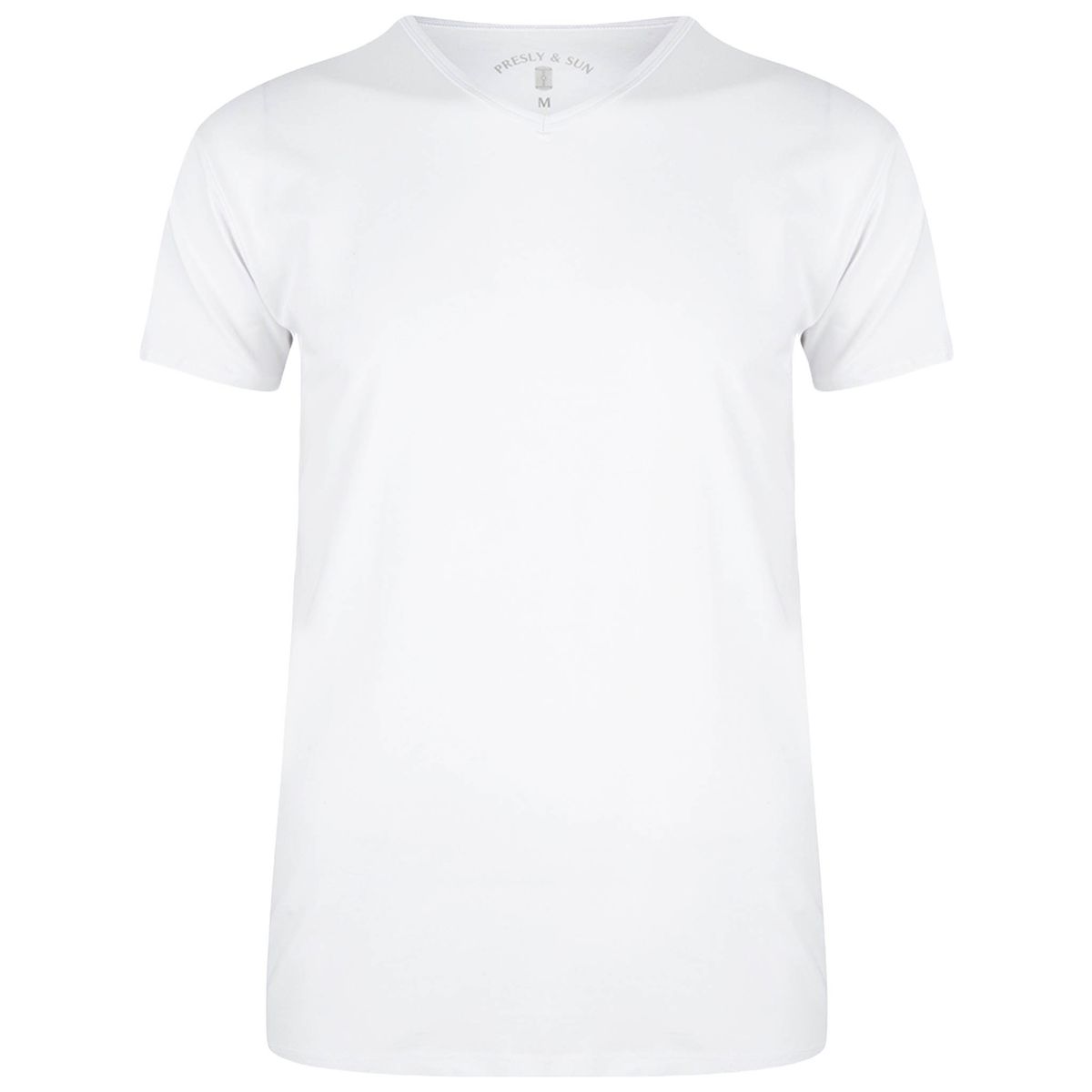 Figurbetontes Bio-Baumwoll-T-Shirt mit V-Ausschnitt